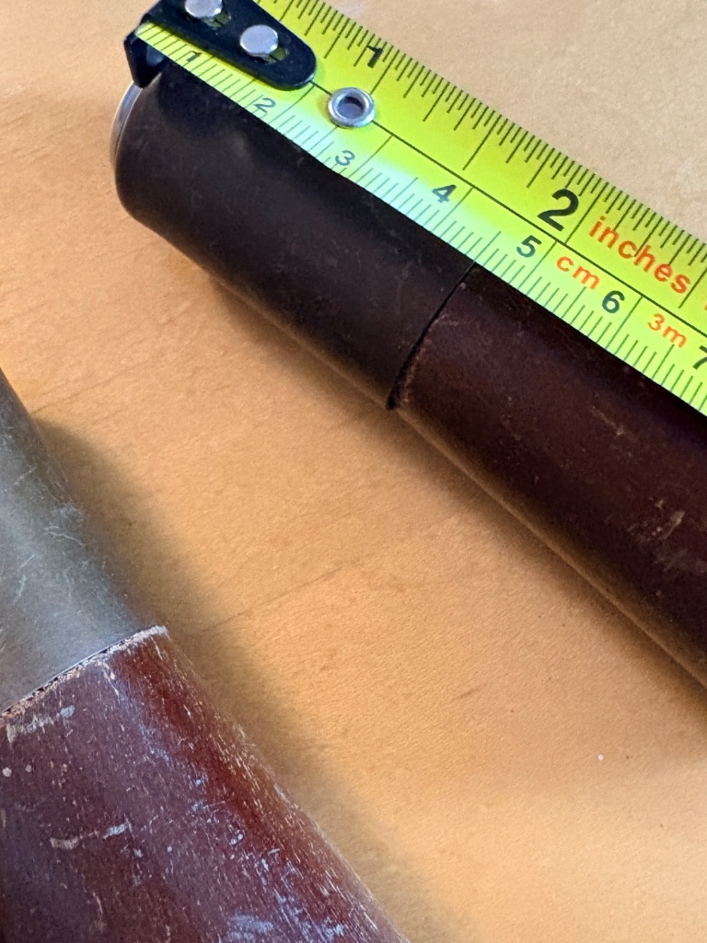 Set of 4 Vintage Mid-Century Modern Tapered Wood and Metal Furniture Legs - Picture 5 of 7